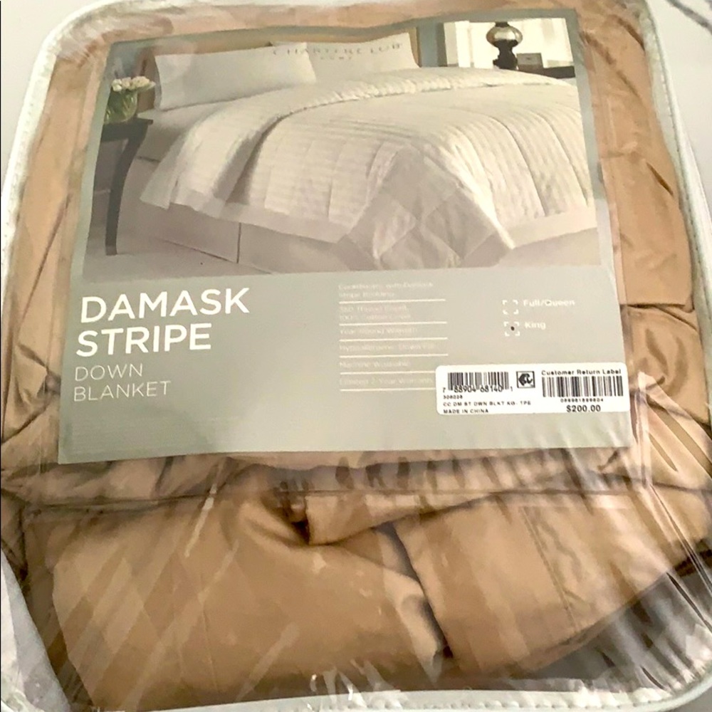 Damask down blanket